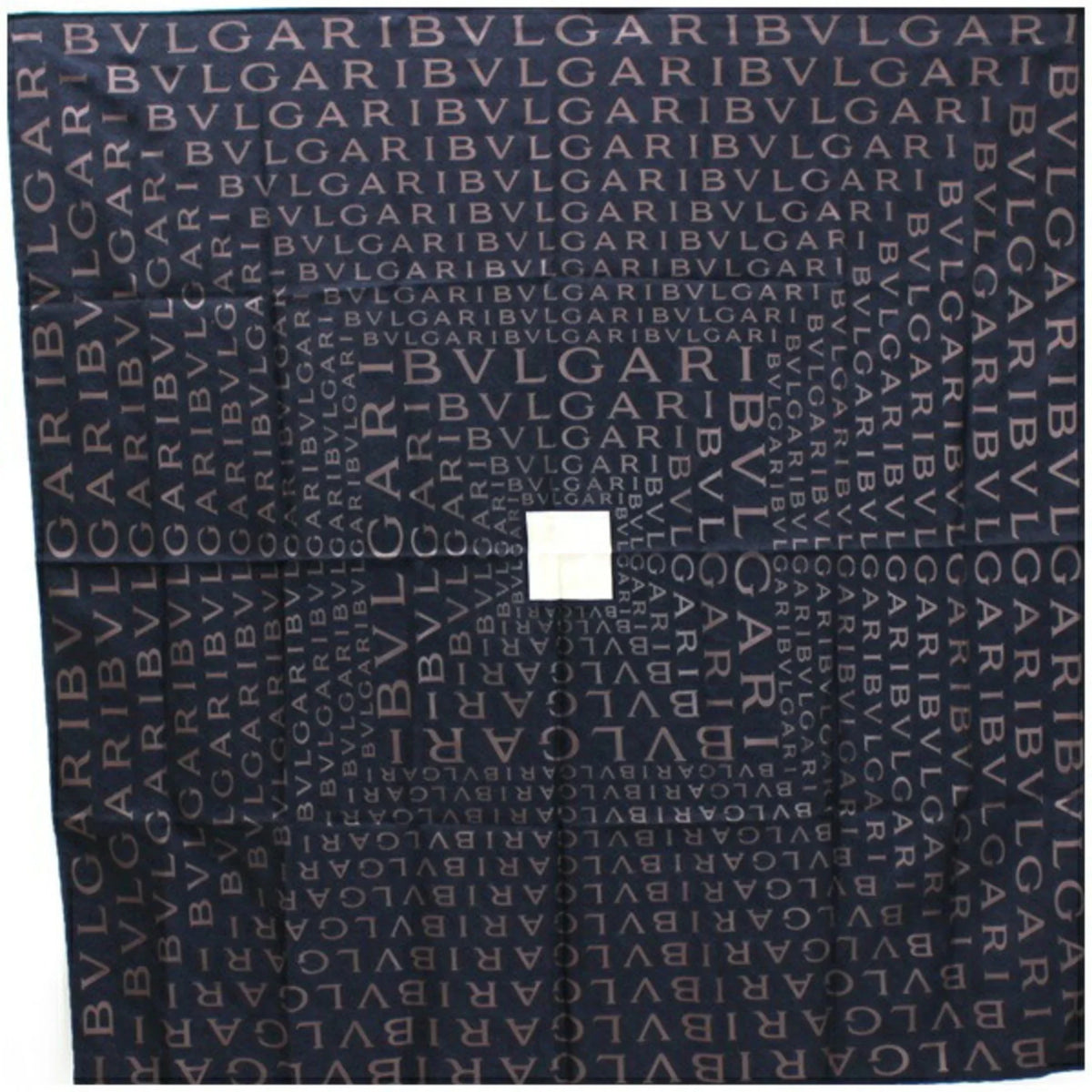 Pre-Owned Bvlgari Mania Silk Scarf Muffler Pattern Black  | Ladies (Good)