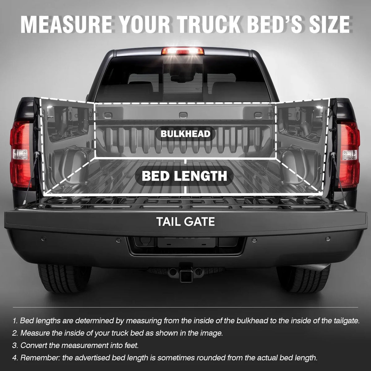 Motoring --090 For 2019 to 2021 Ford Ranger 5Ft Truck Short Bed Black Powdercoated Aluminum Frame  Hard Top Tri-Fold Tonneau Cover 20