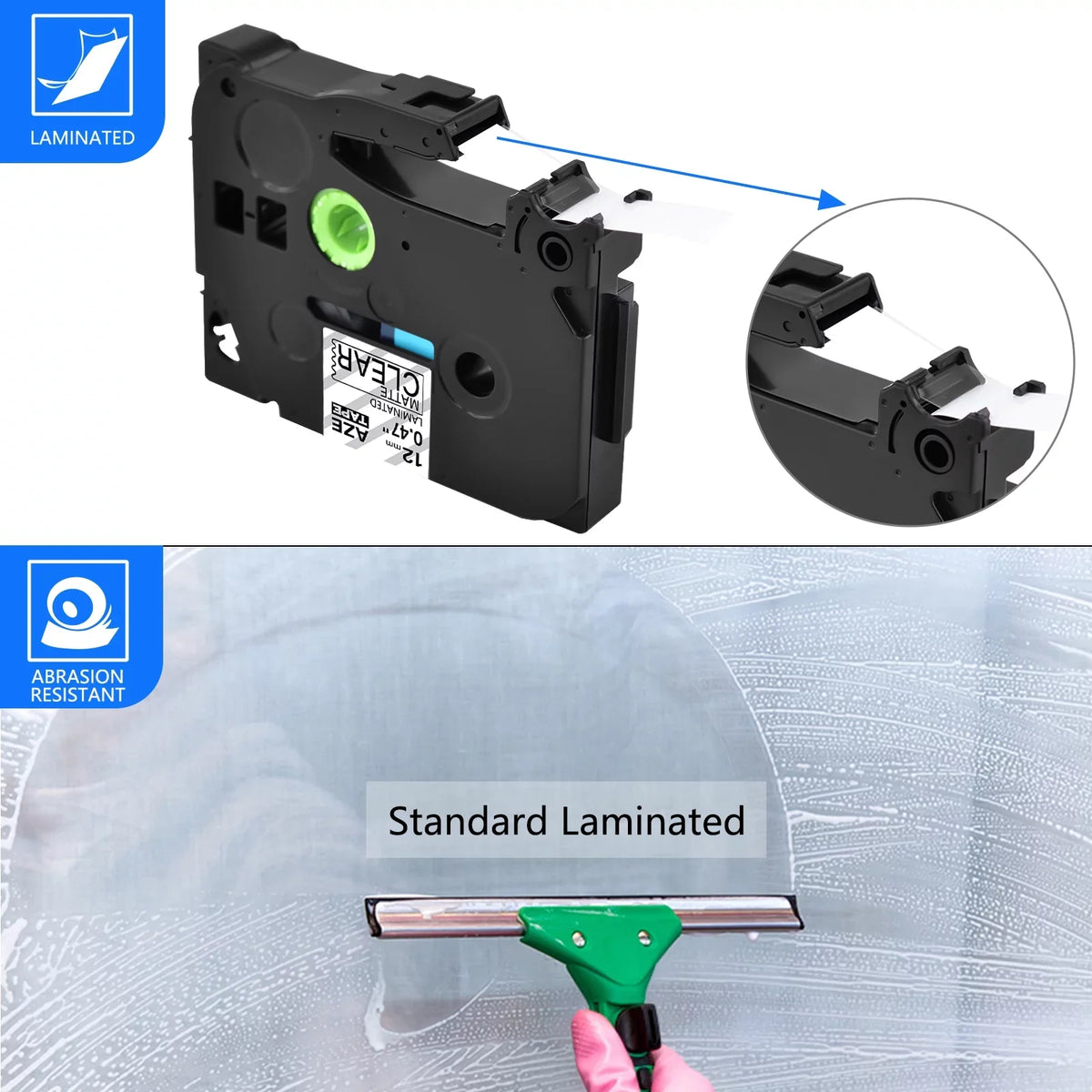 40PK Compatible for Brother P-touch Black on Matte Clear 12mm 0.47" TZe-M31 -M31 TZM31 TZeM31 Laminated Label Tape