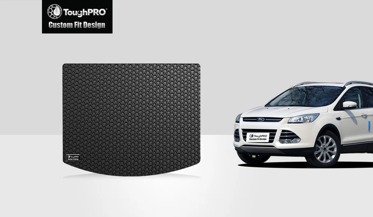 ToughPRO - Cargo Mat Compatible with  Escape - All Weather Heavy Duty (Made in ) - Black Rubber - 2015