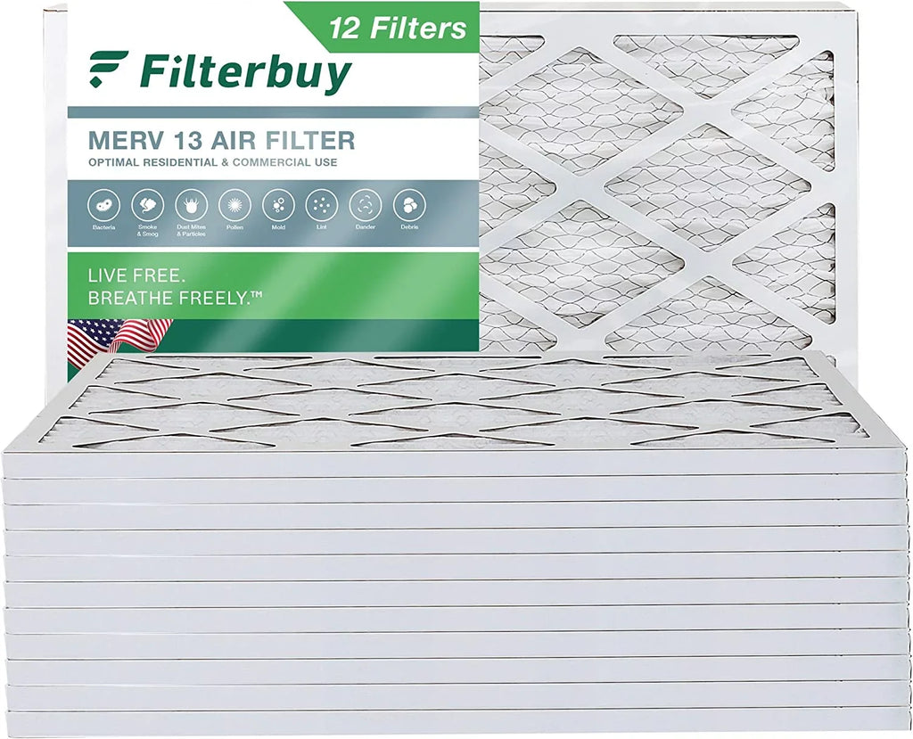 Filterbuy 12x24x1  13 Pleated   Furnace Air Filters (12-Pack)