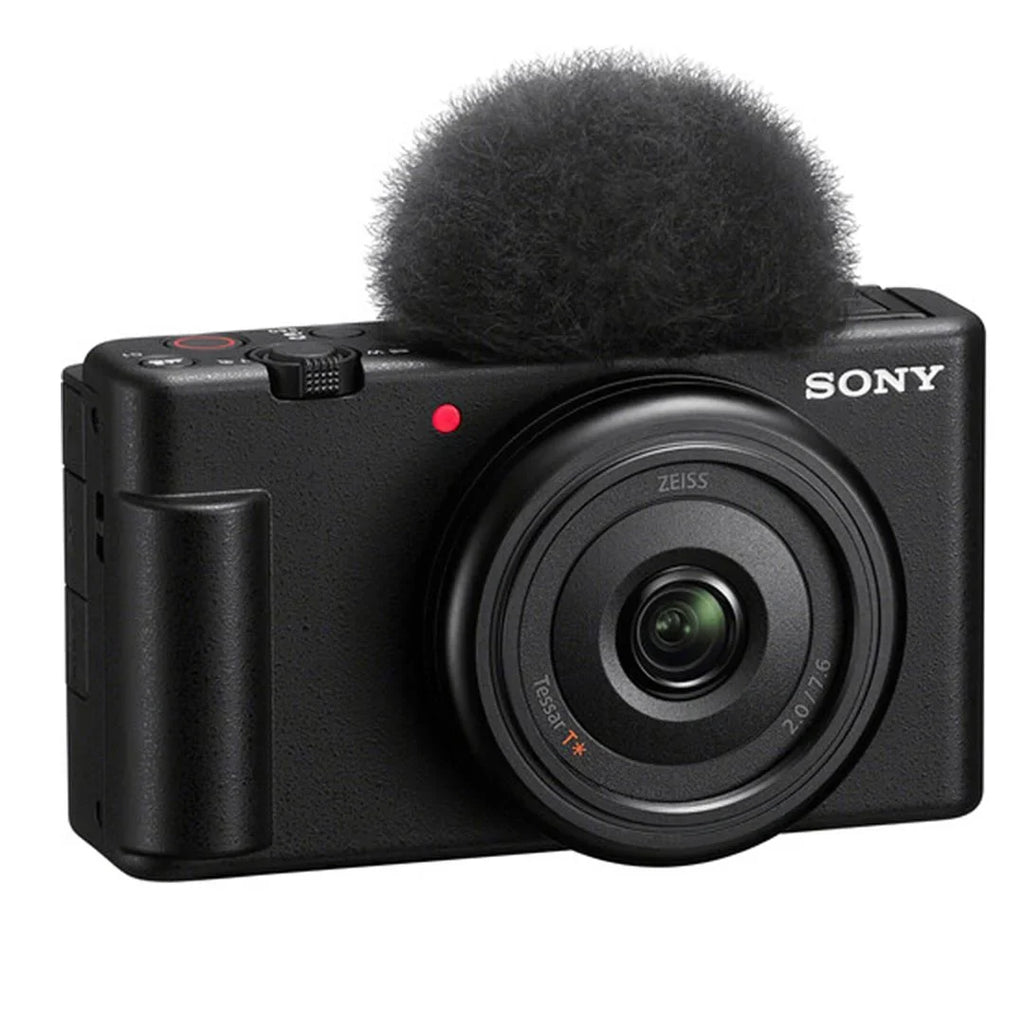 Sony -1F Vlogging Camera (Black) with SanDisk 64GB Memory Card + ZeeTech Accessory Bundle