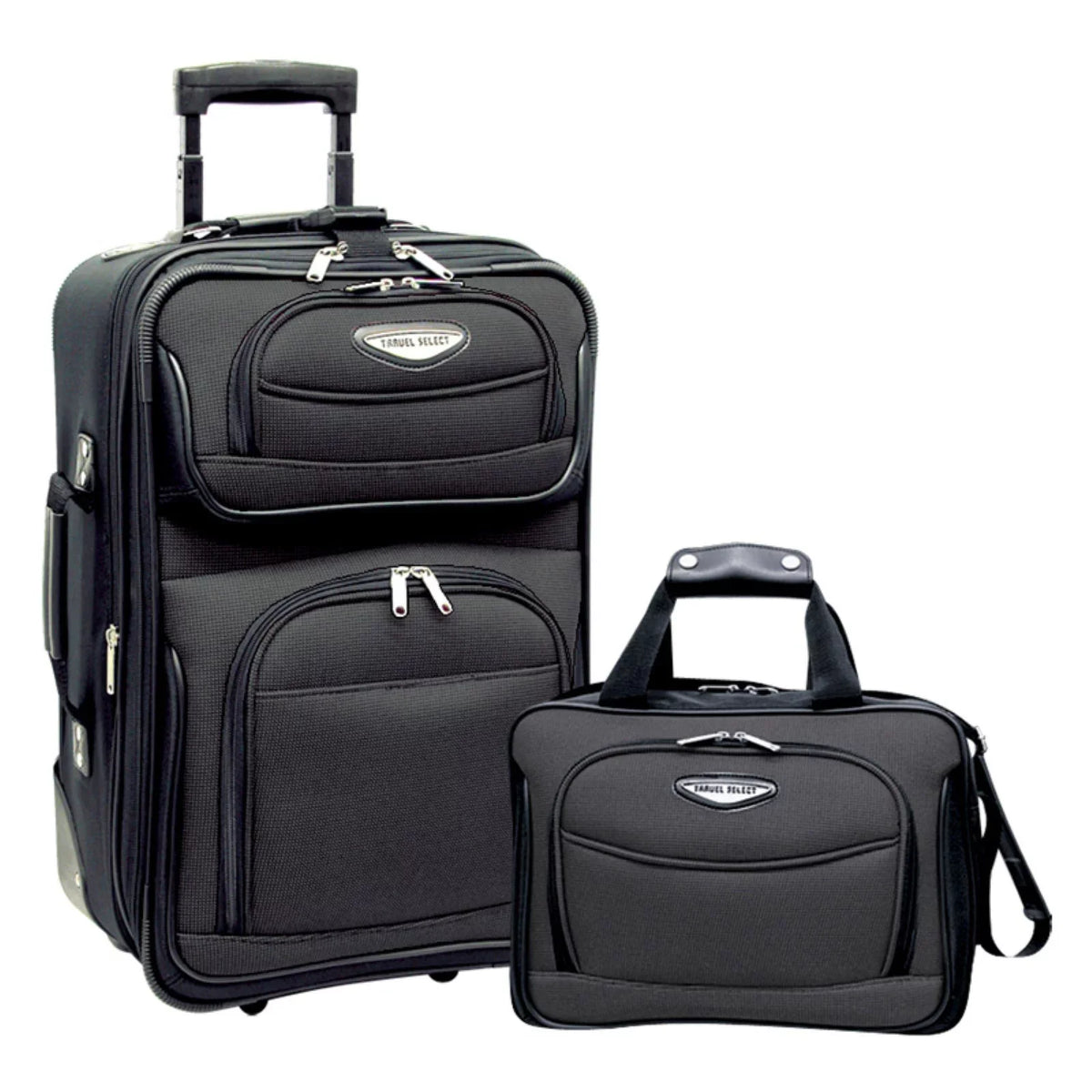 Travel Select Amsterdam Expandable Rolling Upright Luggage, Orange, 2-Piece Set