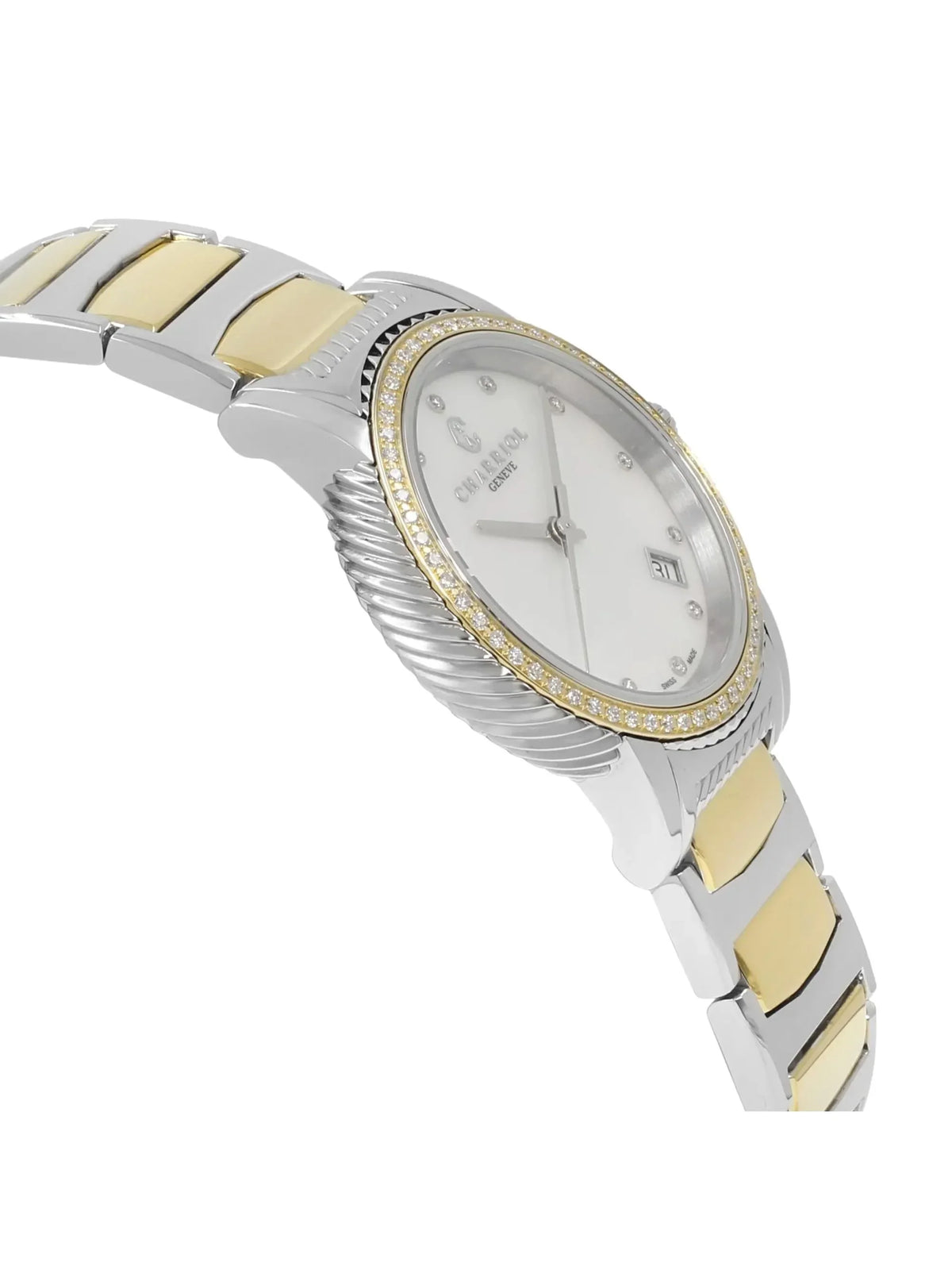 New with defects Charriol Parisii 0.40cttw Quartz Ladies Watch P33SY2D.921.001