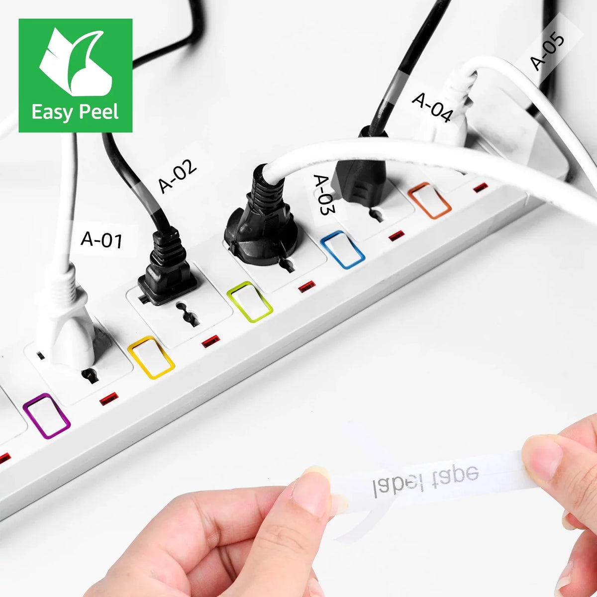 6PK Compatible for Brother P-touch 12mm x 8m Black on Clear  TZe TZe-FX131 -FX131 TZe-131 -131 Flexible  Cable Wire Label Tape