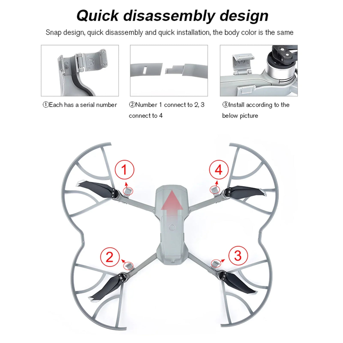 walmeck Compatible with  2S/Mavic Air 2 Propeller Guards Removable Propellers Protector Drone Accessories