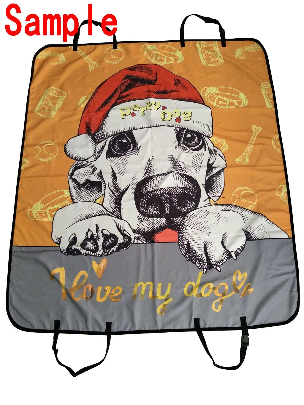 Merry Christmas pattern Pet Car Seat Cover Dog Car Seat Mat Hammock Cargo Mat Trunk Mat For Cars Trucks and  54x60 inches