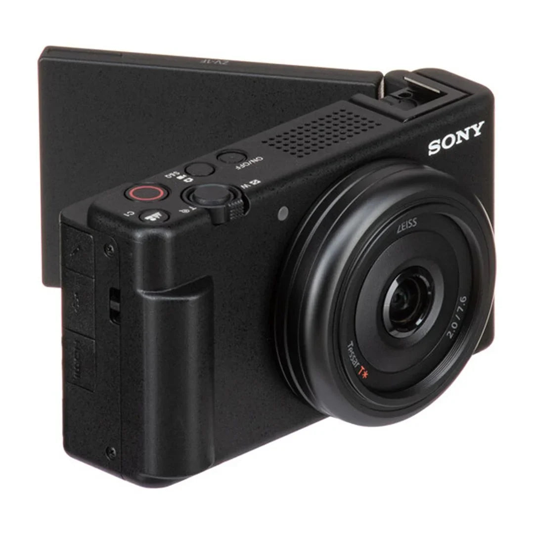 Sony -1F Vlogging Camera (Black) with SanDisk 64GB Memory Card + ZeeTech Accessory Bundle