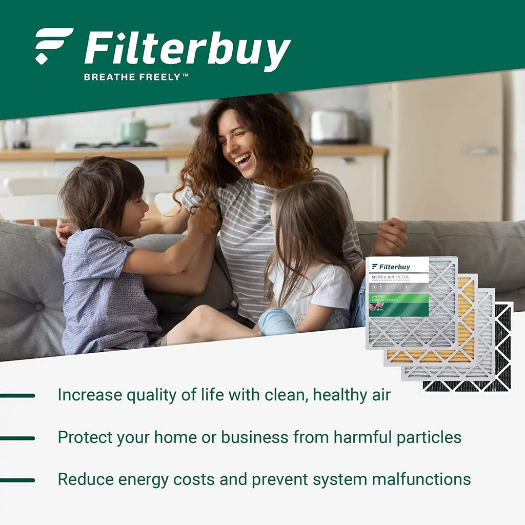 Filterbuy 18x24x1  8 Pleated   Furnace Air Filters (5-Pack)