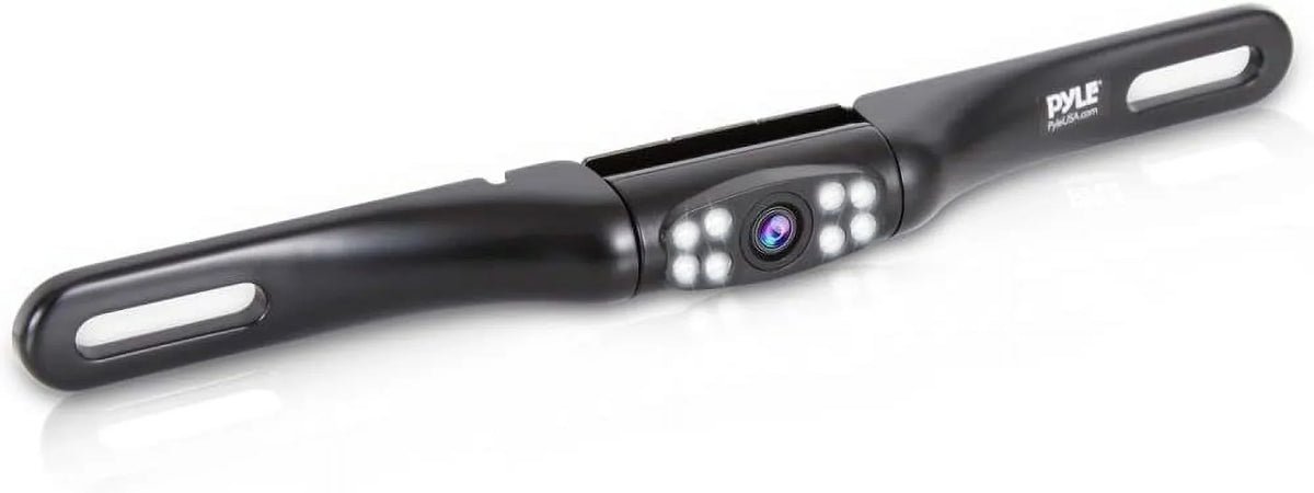 Compact Vehicle Backup Camera - Slim Bar Cam Size Tilt Adjustable Lens Angle w/ Night Vision Illumination