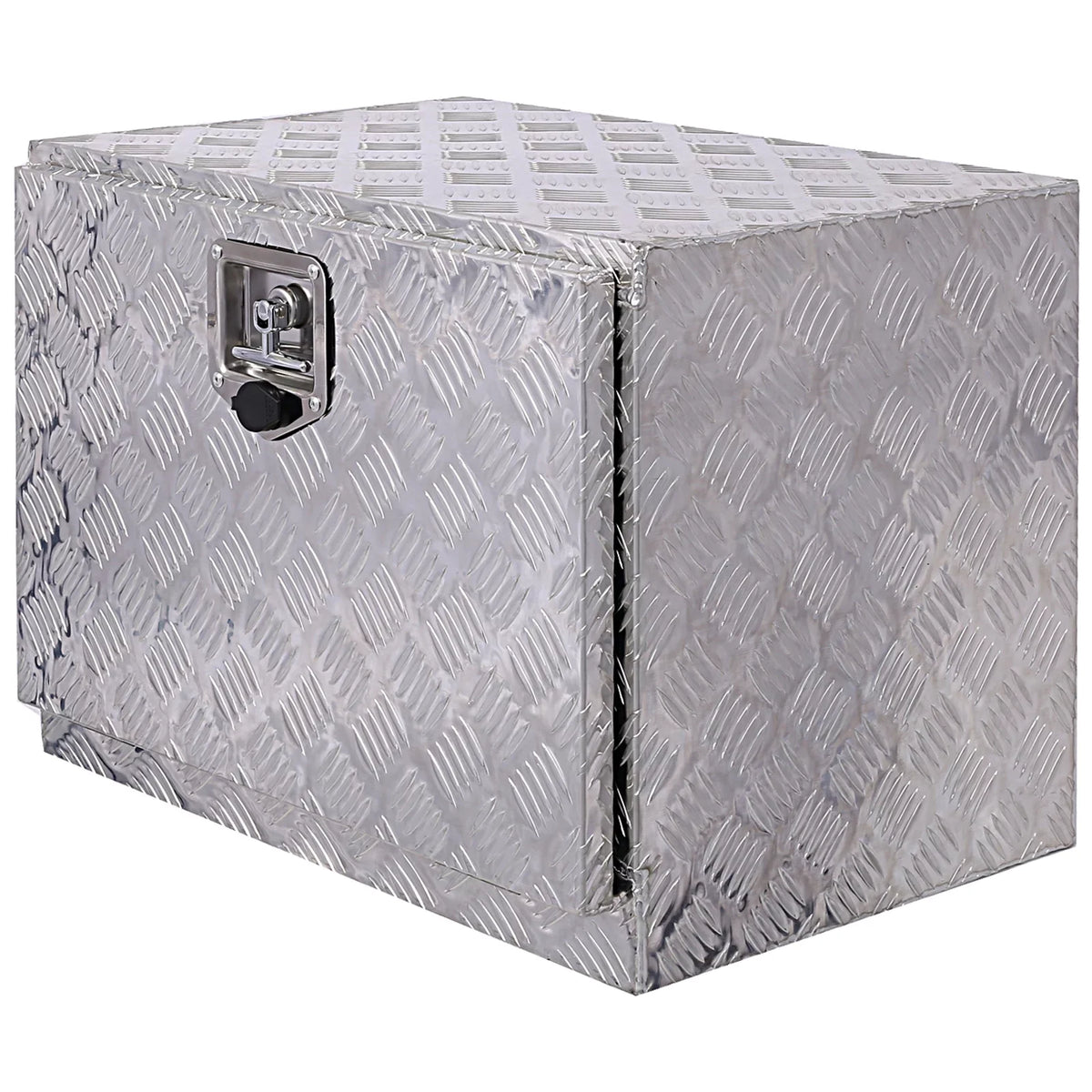24" Aluminum Tool Box, Truck Bed Tool Box, Outdoor Trailer Pickup Storage Tool Box,  Storage Organizer, Underbody Box w/ Lock Keys, Silver